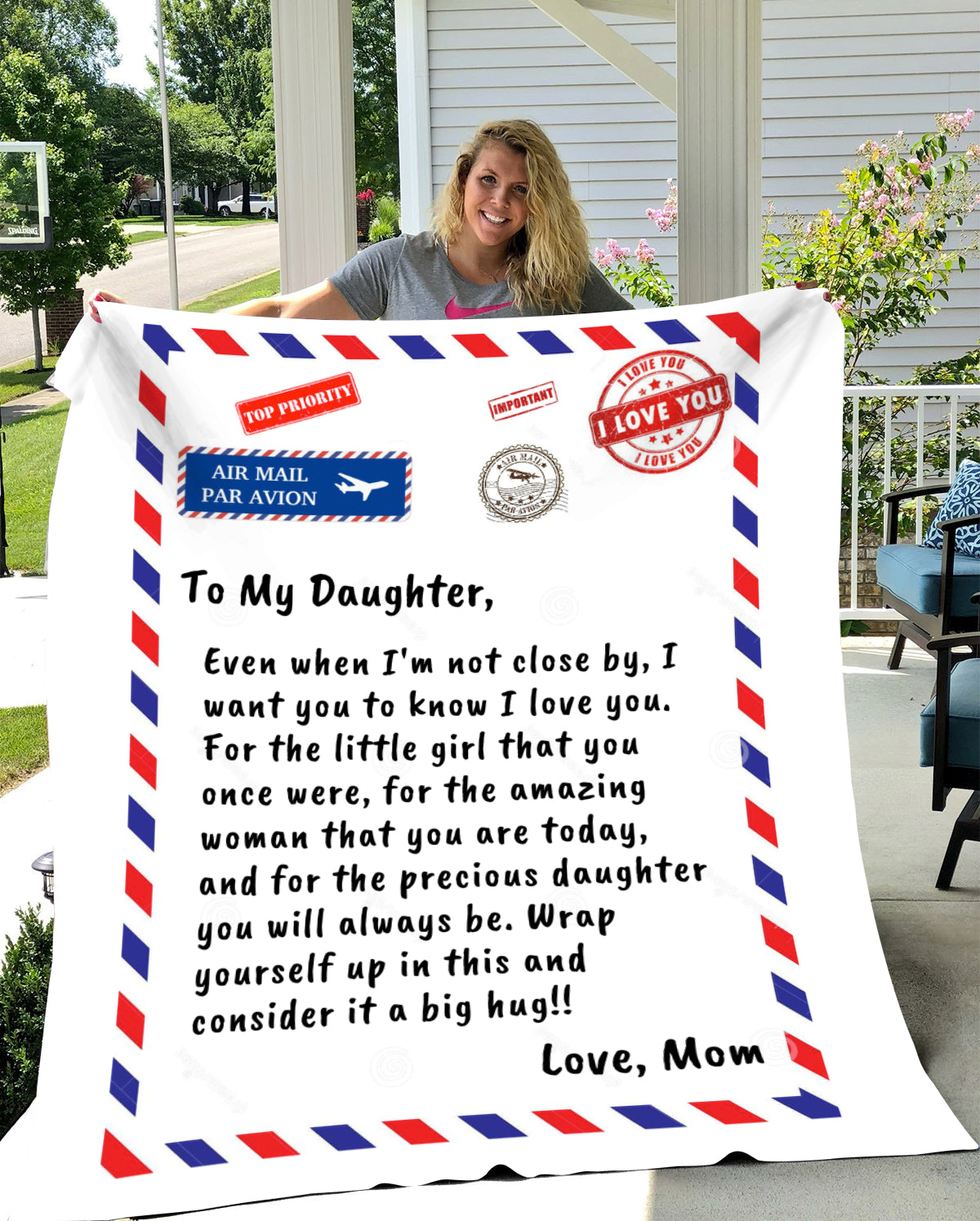 Cozy Plush Fleece Blanket - 50x60|To My Daughter Blanket | Wrap Yourself Back In This | Love Mom