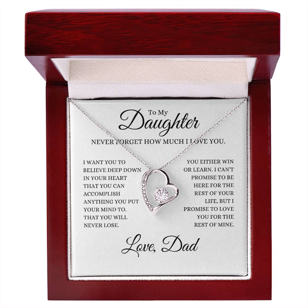 Gift For My Special Daughter| Love Knot Necklace | Mother's Day | Never Forget That I Love You