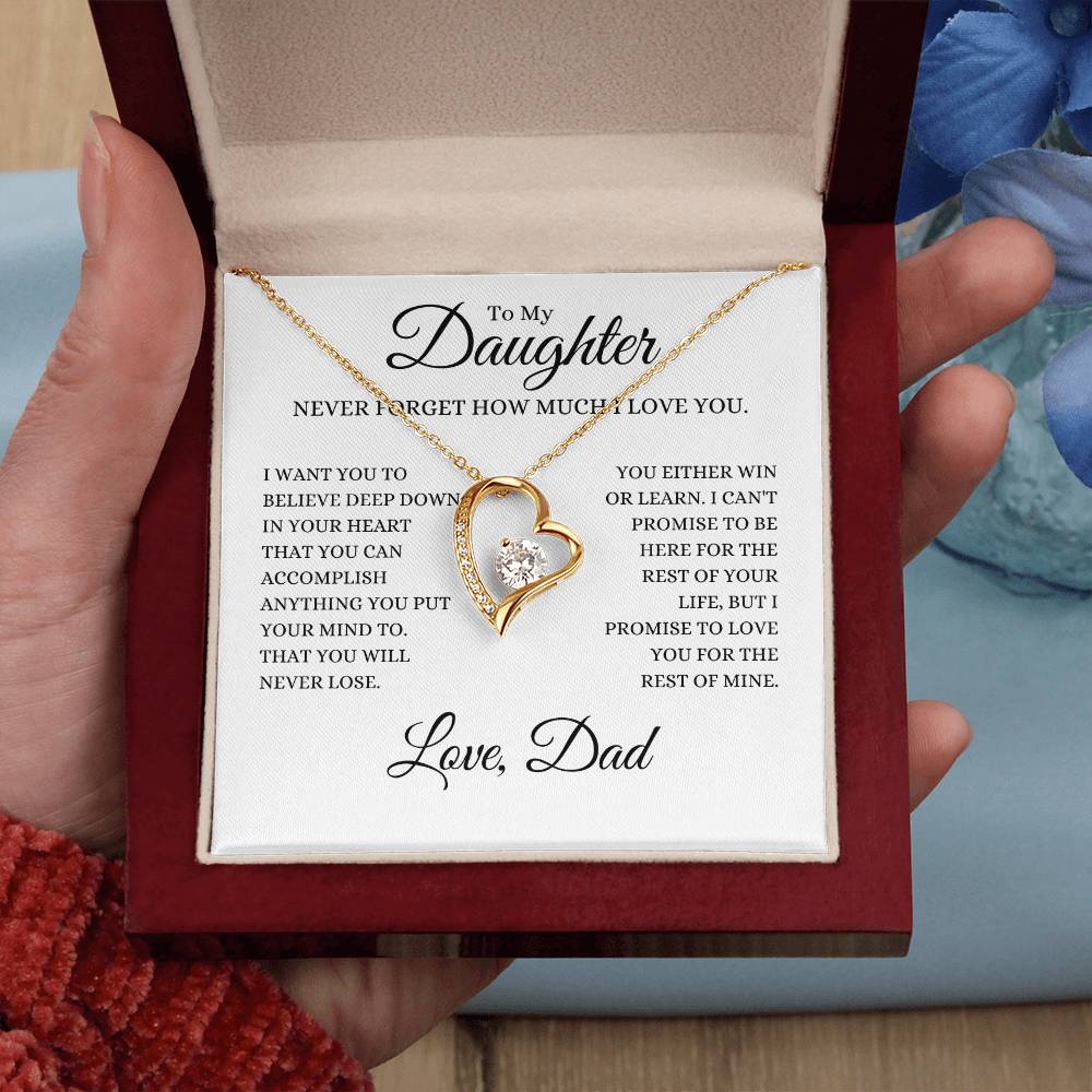 Gift For My Special Daughter| Love Knot Necklace | Mother's Day | Never Forget That I Love You
