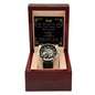 Happy Father's Day | Black Leather Band Openwork Watch | The Greatest Gift of Time