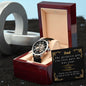 Happy Father's Day | Black Leather Band Openwork Watch | The Greatest Gift of Time