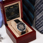Happy Father's Day | Black Leather Band Openwork Watch | The Greatest Gift of Time