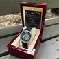 Happy Father's Day | Black Leather Band Openwork Watch | The Greatest Gift of Time