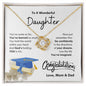 Gift For My Daughter | Love Knot Necklace | Proud Of You Daughter | Love, Mom & Dad
