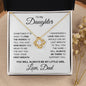 Gift For Our Daughter| Love Knot Necklace | You Will Always Be My Little Girl