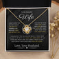 To My Beautiful Wife Forever | Love Knot Necklace | Special Day | Gift For Mom | From Husband