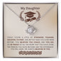 Gift For My Lovely Daughter on Graduation Day | Love Knot Necklace | Congrats! | Love, Mom & Dad