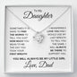 Gift For Our Daughter| Love Knot Necklace | You Will Always Be My Little Girl