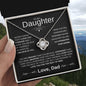 To My Daughter | Love Knot Necklace | Love You Forever, Love Dad