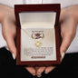 Gift For My Lovely Daughter on Graduation Day | Love Knot Necklace | Congrats! | Love, Mom & Dad