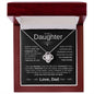 To My Daughter Love Knot Necklace