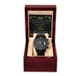 Gift For Father's Day | Black Chronograph Watch | Gift for Dad | Greatest Gift You Gave Is Time