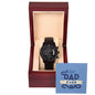 Gift For The Best Dad Ever | Black Chronograph Watch | Father's Day Gift, Dad, Brother, Uncle