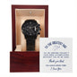 Gift For The Greatest Dad | Black Chronograph Watch | Father's Day Watch