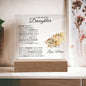 Gift For Daughter | Acrylic Plaque | "This Lioness Will Always Have Your Back" Love, Mom