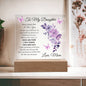 Gift For Daughter "Never Forget That I Love You" Love Mom, Acrylic Plaque: An Unforgettable Keepsake