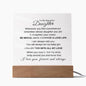 Gift For Daughter "You Will Always Be..." A Memorable and Exclusive Keepsake