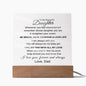 Gift For Daughter From Dad "You Will Always Be..." A Memorable and Exclusive Keepsake