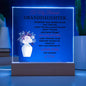 To My Beloved Granddaughter | Square Acrylic Plaque