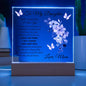Gift For Daughter "Never Forget That I Love You" Love Mom, Acrylic Plaque: An Unforgettable Keepsake