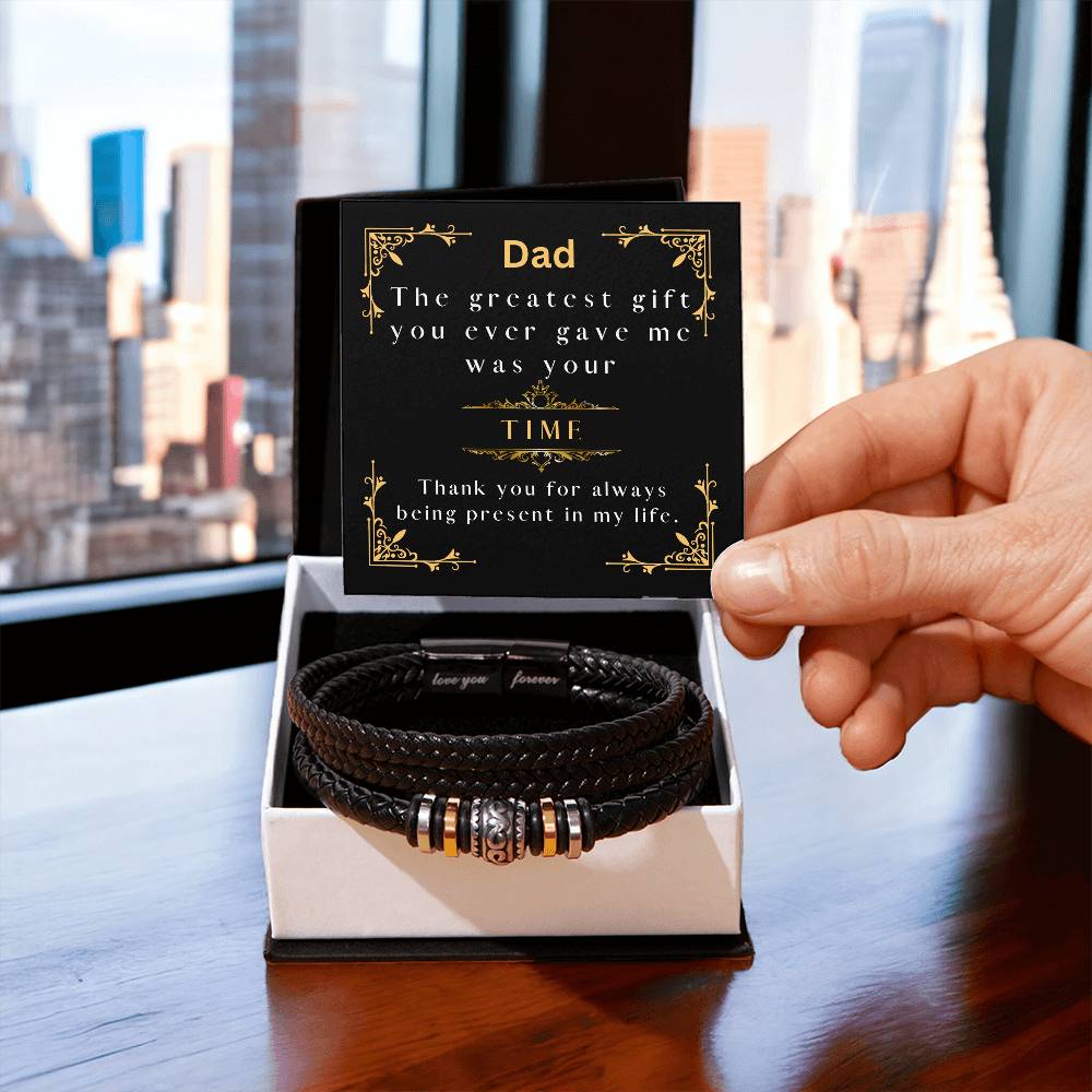 Gift For Dad | Love You Forever Bracelet | From Daughter or Son