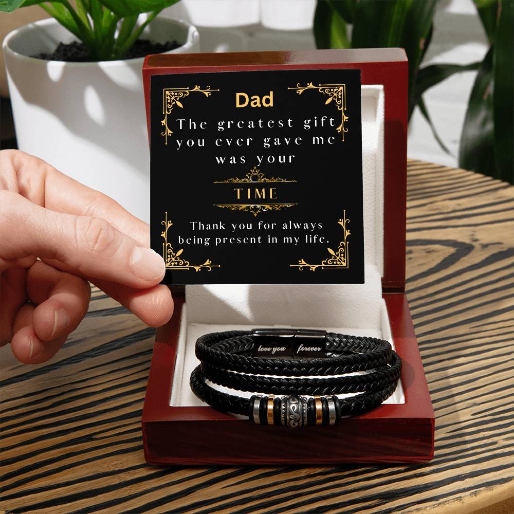 Gift For Dad | Love You Forever Bracelet | From Daughter or Son