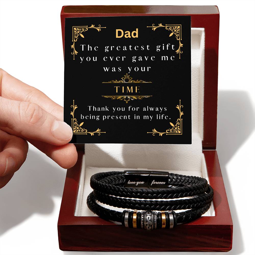 Gift For Dad | Love You Forever Bracelet | From Daughter or Son