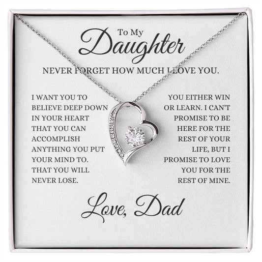 Gift For My Special Daughter| Love Knot Necklace | Mother's Day | Never Forget That I Love You