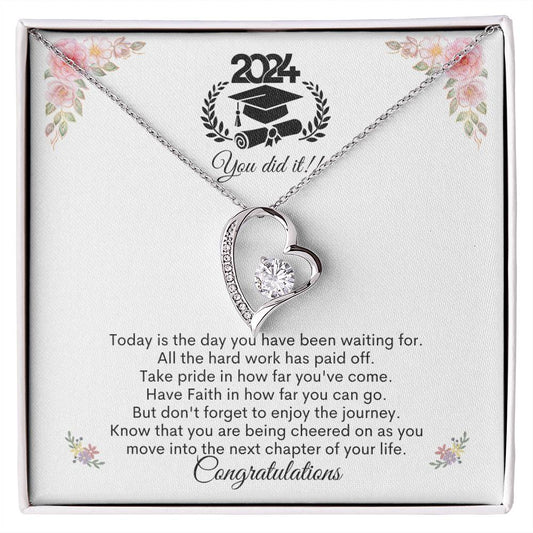 Gift For Graduation Day | Forever Love Necklace | Congratulations!
