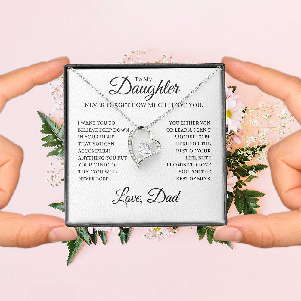 Gift For My Special Daughter| Love Knot Necklace | Mother's Day | Never Forget That I Love You