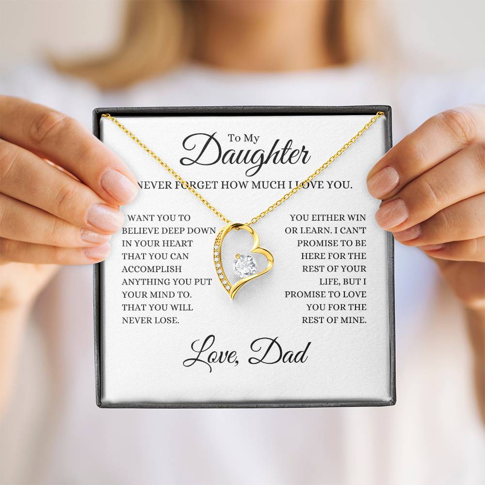 Gift For My Special Daughter| Love Knot Necklace | Mother's Day | Never Forget That I Love You
