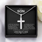 Gift For My Son | Cross Necklace From Mom | Love Always.