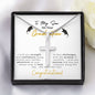 Gift For My Son on Graduation Day | Steel Cross Necklace | Proud Of You Son