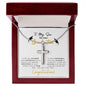 Gift For My Son on Graduation Day | Steel Cross Necklace | Proud Of You Son