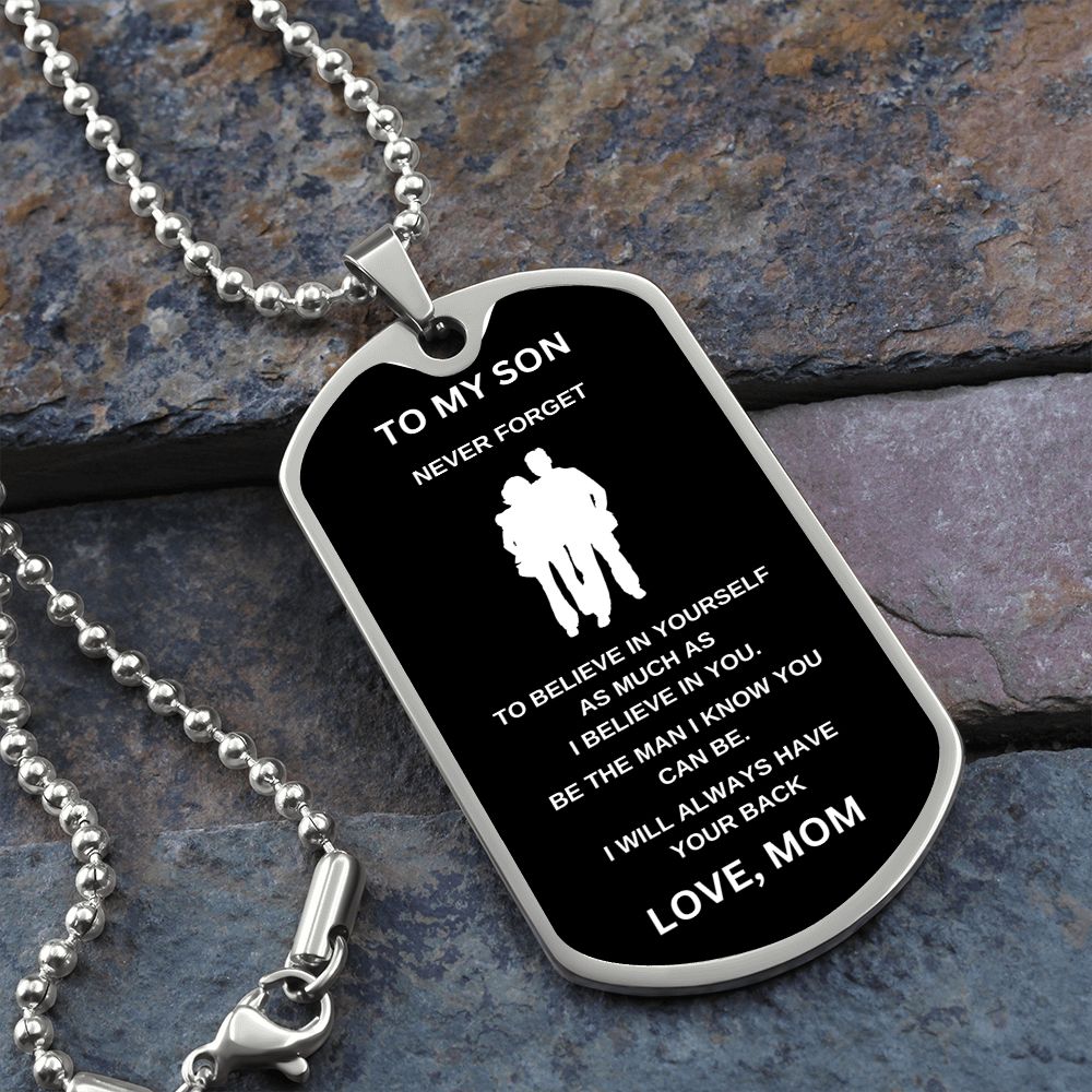 To My Son | Luxury Dog Chain | I Believe In You