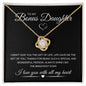 To My Bonus Daughter | Love Knot Necklace | With All My Heart!