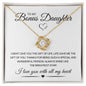 To My Bonus Daughter | Love Knot Necklace | The Brightest Start | With All My Heart