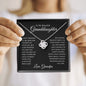 To My Beautiful Granddaughter | Love Knot Necklace | Always Be Brave | Love, Grandpa