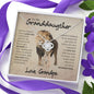 To My Granddaugther | Love Knot Necklace | Love, Grandpa