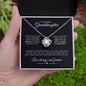To My Beautiful Granddaughter | Love Knot Necklace | Love Always & Forever