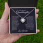 To My Beautiful Granddaughter | Love Knot Necklace | Always Be Brave | Love, Grandpa