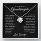 To My Beautiful Granddaughter | Love Knot Necklace | Always Be Brave | Love, Grandpa