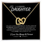 To My Badass Daughter | Interlock Hearts Necklace | Love Always