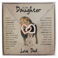 To My Daughter | Interlocking Hearts Necklace | This Old Lion Has Your Back | Love, Dad