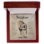 To My Daughter | Interlocking Hearts Necklace | This Old Lion Has Your Back | Love, Dad