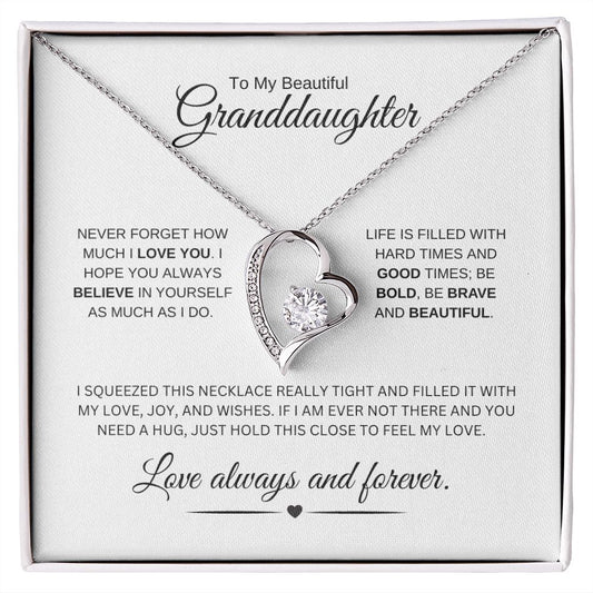 To My Granddaughter | Forever Love Necklace | Love Always