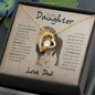 To My Daughter | Forever Love Necklace | This Old Lion Has Your Back | Love, Dad