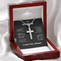 To My Husband | Steel Cross Necklace | I Love You, Always