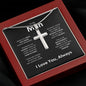 To My Man | Steel Cross Necklace | I Love You, Always