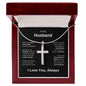 To My Husband | Steel Cross Necklace | I Love You, Always